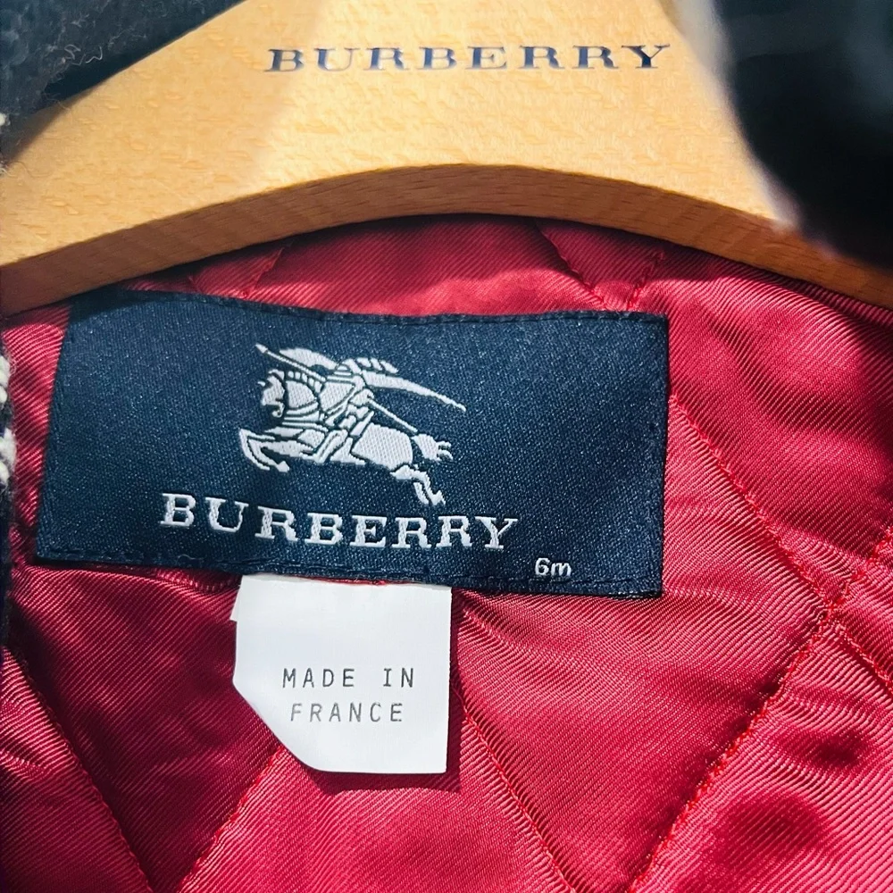 BURBERY**Double Breasted Baby Coat***Size 6 mo. $1395 - Picture 5 of 6